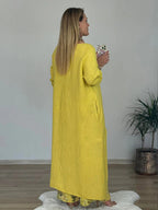 Ulina - Casual Set with Irregular Top and Wide Leg Pants