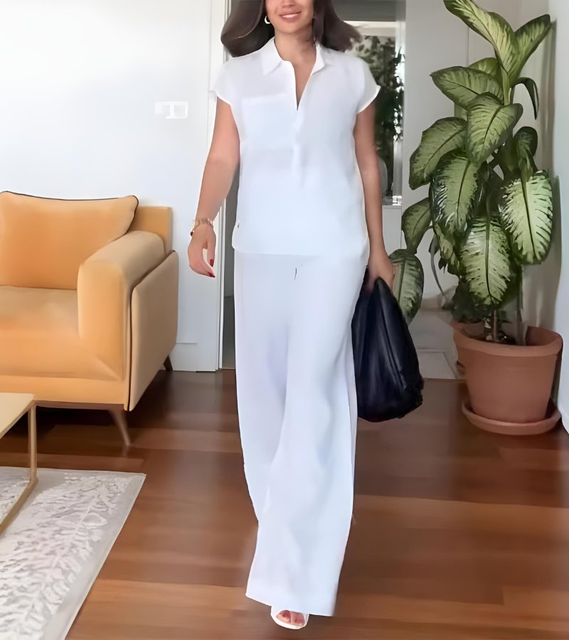 Delina - Two-Piece Cotton and Linen Set for a Fresh and Elegant Summer