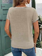 Riviera Shimmer V-Neck Tee