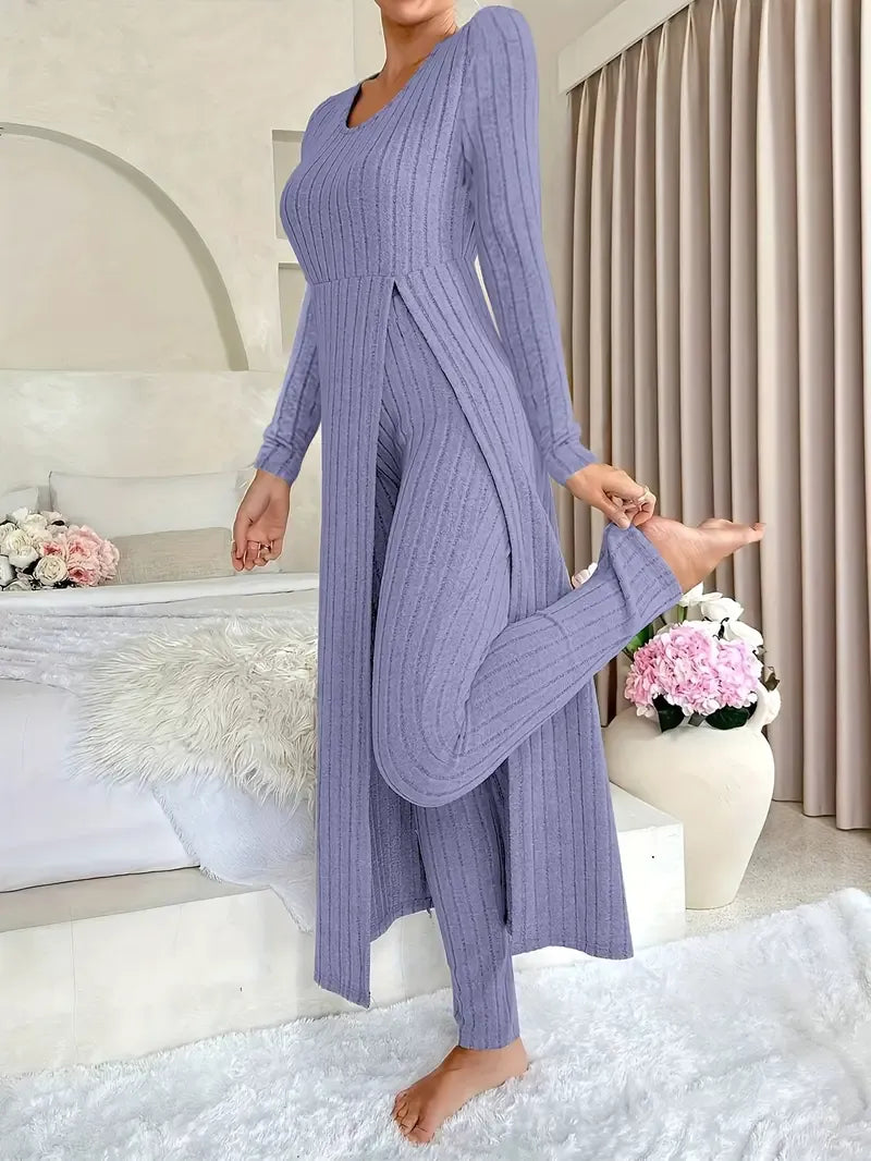 Helanise - Elegant Two Piece Channeled Set
