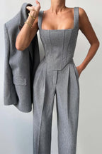 Renata - 3-piece suit with double-breasted blazer