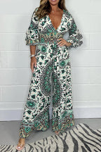 Priscille - Leopard V-Neck Jumpsuit