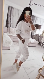 Quelisse - Women's Printed Blouse and Loose Pants Set