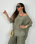 Aurélie - Chic Two-Piece Summer Set - Flowing Elegance and Lightweight Comfort