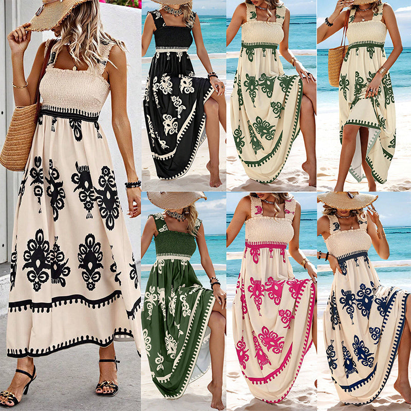 Kaelis - Women's Sleeveless Summer Dresses with Eye-catching Print