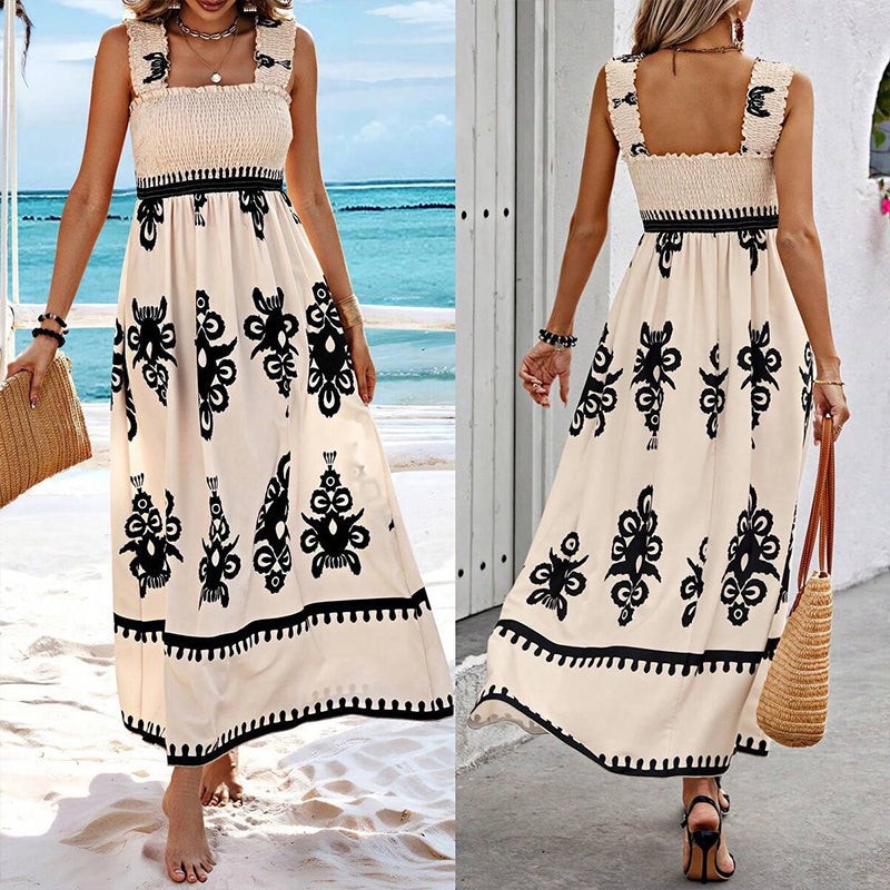 Kaelis - Women's Sleeveless Summer Dresses with Eye-catching Print