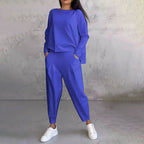 Ophélie - Long Sleeves with Round Neck &amp; Pants 2 Piece Set
