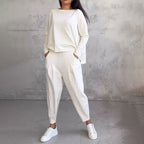Ophélie - Long Sleeves with Round Neck &amp; Pants 2 Piece Set