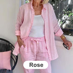 Zélie - Cotton and Linen Shirt and Pants Set