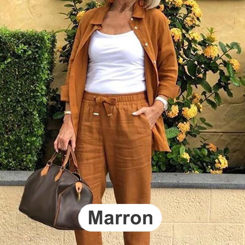Zélie - Cotton and Linen Shirt and Pants Set