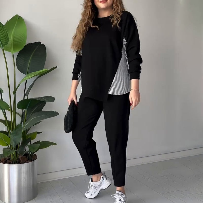 Anouk - Two Piece Color Block Lounge Set