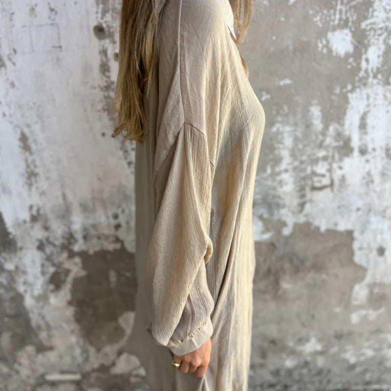 Alora - Women's Long Sleeve Shirt and Shorts Set