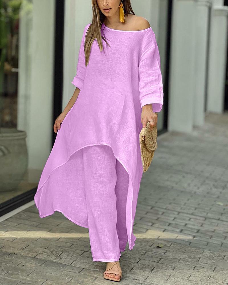 Clarisse - Women's Casual Linen Set