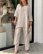 Clarisse - Women's Casual Linen Set