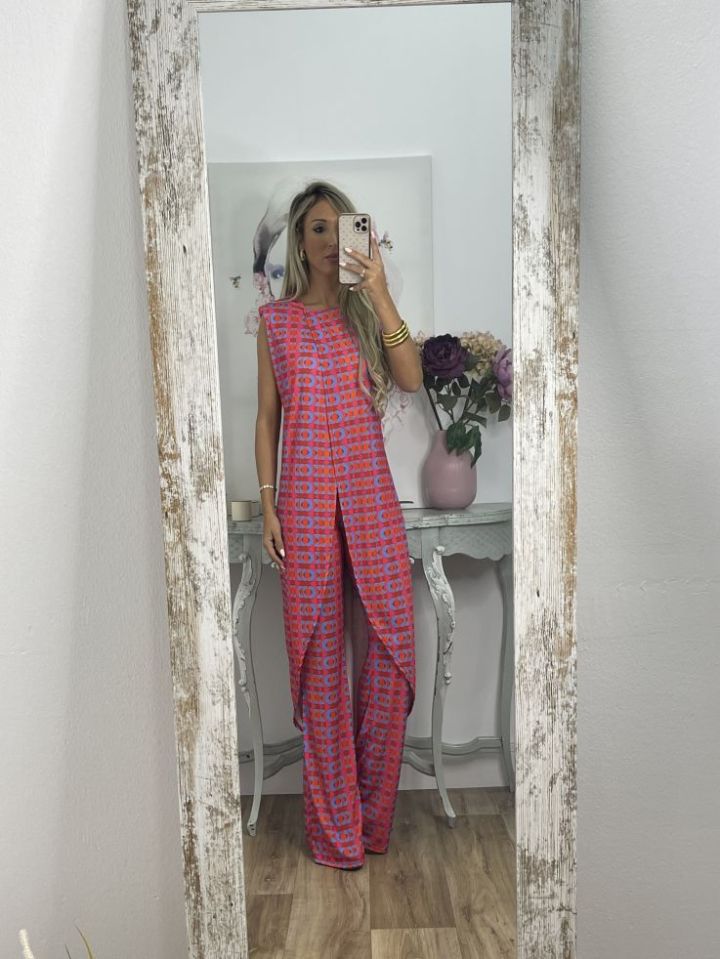 Nerola - Geometric Print Two-Piece Set