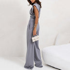 Alya - Women's Elegant Solid Two Piece Set