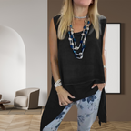 Oriane - Women's Two-Piece Set: Sleeveless Top and Printed Pants