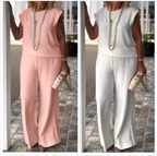 Anissa - Women's Sleeveless Top and Round Neck Pants
