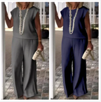 Anissa - Women's Sleeveless Top and Round Neck Pants