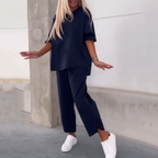 Ilina - Two Piece Set Short Sleeve Top and Pants