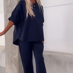 Ilina - Two Piece Set Short Sleeve Top and Pants