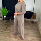 Erisandra™ - Elegant 3-piece set with long cardigan, top and pants